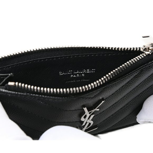 SAINT LAURENT Black Monogram Leather Wallet - Picture 5 of 9